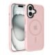 Custom Magnetic Wireless Charging Case for iPhone 17 in Pink Front Angle View