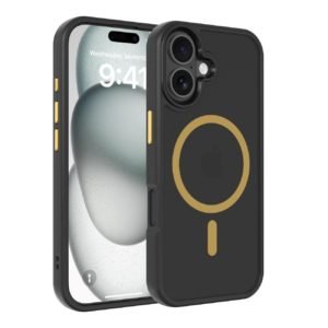 Black and Gold Magnetic Wireless Charging Case for iPhone 17