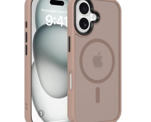 Khaki Magnetic Wireless Charging Case for iPhone 17