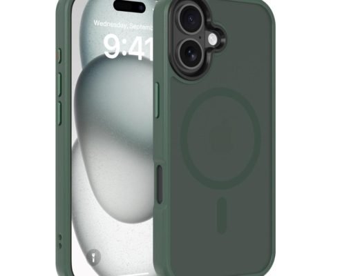 Green Magnetic Wireless Charging Case for iPhone 17