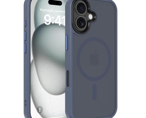 Blue Magnetic Wireless Charging Case for iPhone 17