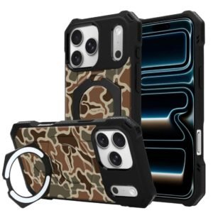 Custom MagSafe Kickstand Camo Phone Case for iPhone 17 Pro Max Front Angle View
