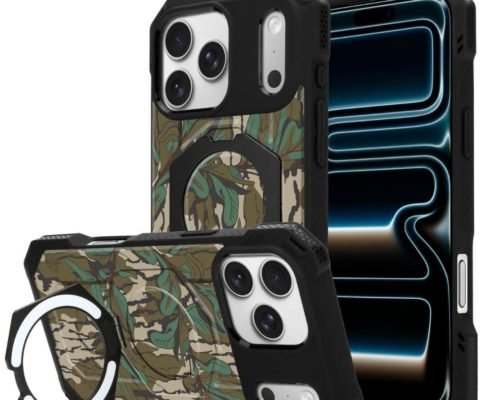 Jungle Camo MagSafe Kickstand Phone Case for iPhone 17 Pro Max