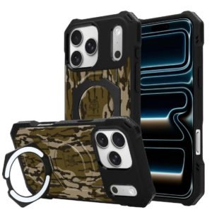 Woodland Camo MagSafe Kickstand Phone Case for iPhone 17 Pro Max