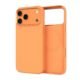 Custom Magnetic Liquid Silicone Phone Case for iPhone Orange Front Angle View