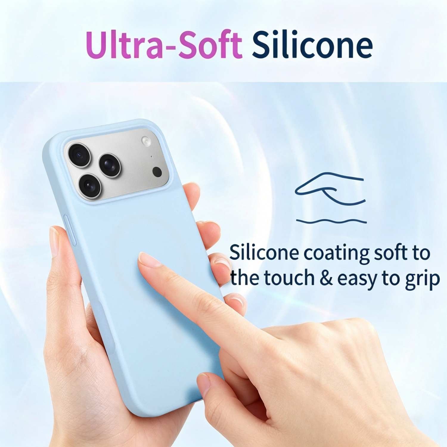 Ultra-Soft Liquid Silicone Phone Case with Comfortable Grip