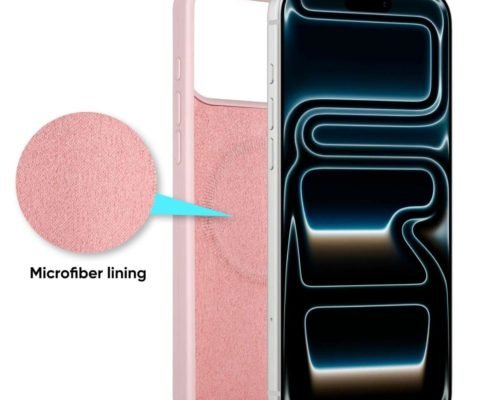 Pink Custom Liquid Silicone Phone Case with Microfiber Lining