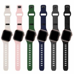 Custom Silicone Watch Band for Apple Watch Multiple Color Options