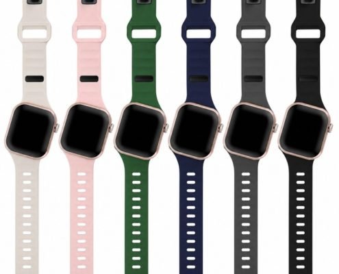 Custom Silicone Watch Band for Apple Watch Multiple Color Options