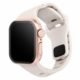 Custom Silicone Watch Band for Apple Watch Beige Front Angle View