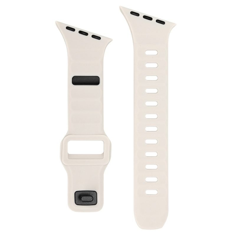 Custom Silicone Watch Band for Apple Watch Beige Strap Structure