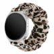 Custom Scrunchie Watch Band for Samsung Galaxy Watch 8 Leopard Print Front Angle View
