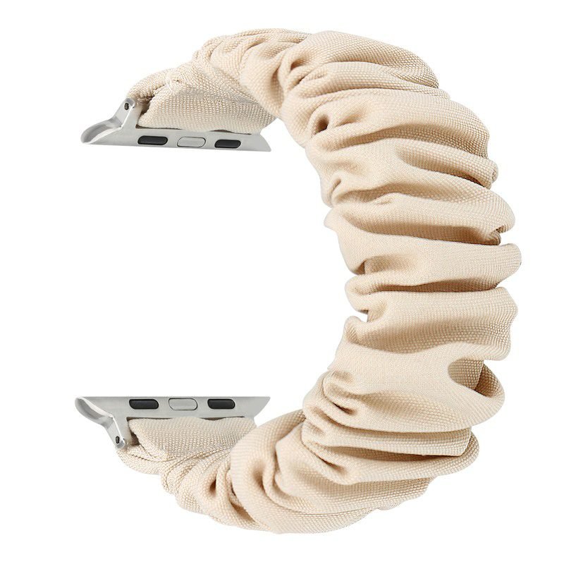 bd4-3-custom-scrunchie-watch-band-for-apple-watch-side-view.jpg Custom Beige Scrunchie Watch Band for Apple Watch Side View
