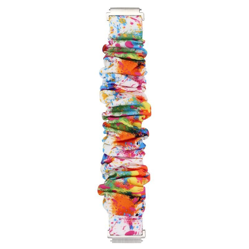 Vertical Multicolor Scrunchie Band with Garmin Metal Connectors