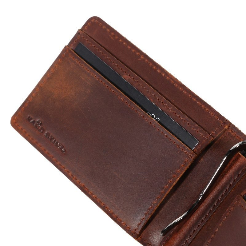 pj1-8-custom-camouflage-cowhide-bifold-wallet-with-money-clip-inner-pocket-close-up Inner pocket close-up of camouflage cowhide bifold wallet