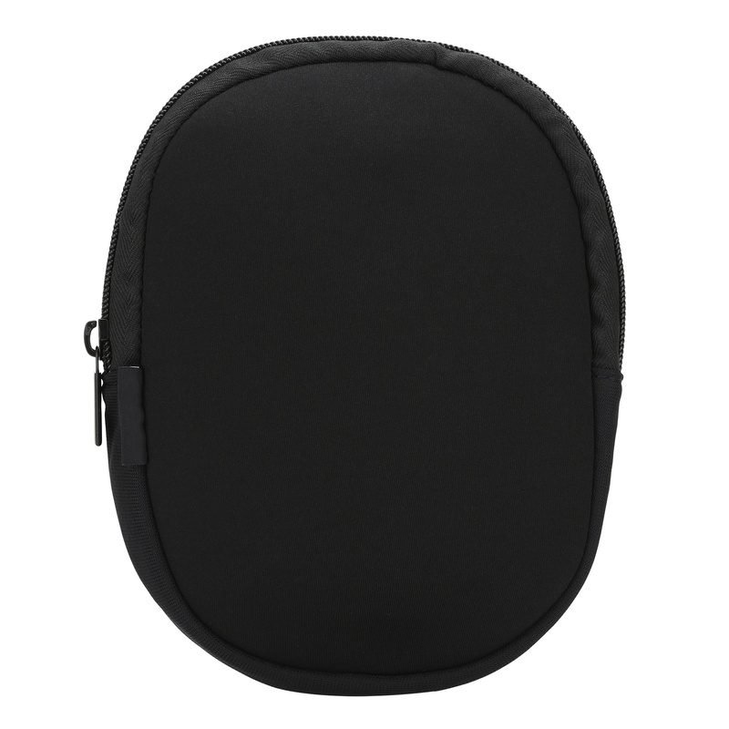 Custom black EVA headphone carrying case front view