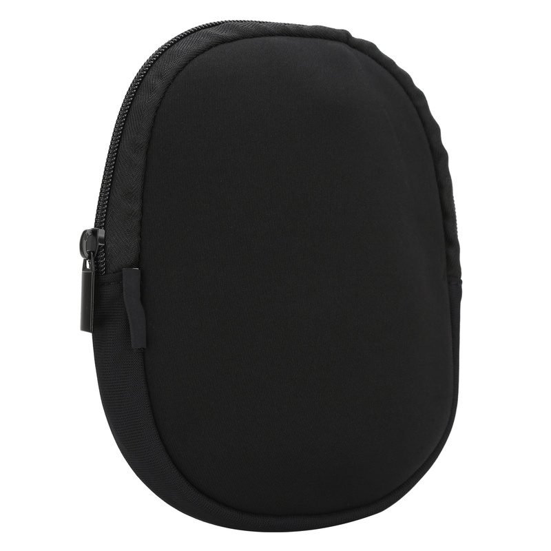 Front angle view of black EVA hard shell headphone case