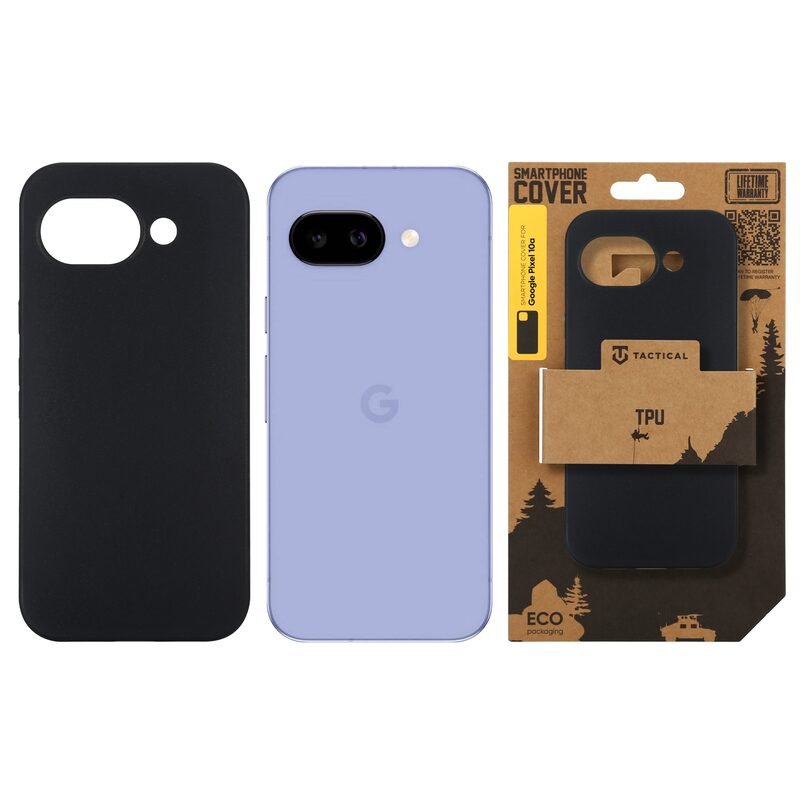 Custom Google Pixel 10a TPU phone case with retail packaging