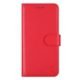 Custom red leather wallet case for Google Pixel 10a front view