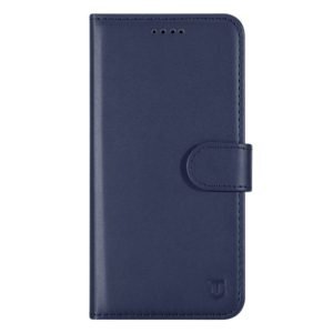 Custom blue leather wallet case for Google Pixel 10a front view