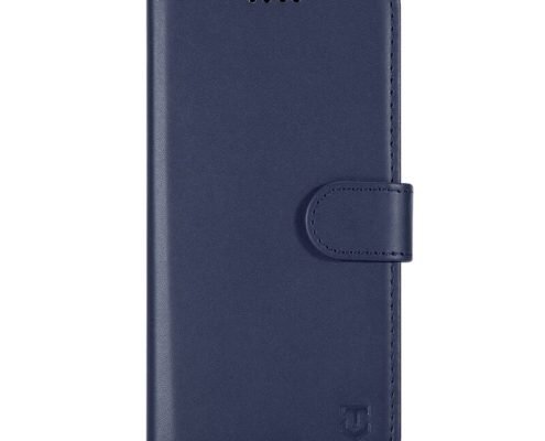 Custom blue leather wallet case for Google Pixel 10a front view