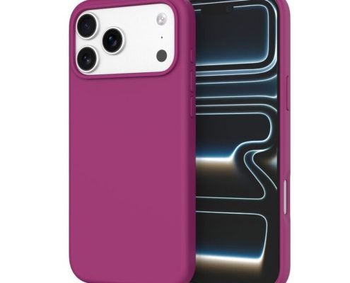 sj12-10-1-iphone-17-pro-max Custom Burgundy silicone phone case for iPhone 17 Pro Max shown from front and back