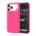 Custom Hot Pink silicone phone case for iPhone 17 Pro Max shown from front and back
