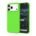 Custom Neon Green silicone phone case for iPhone 17 Pro Max shown from front and back