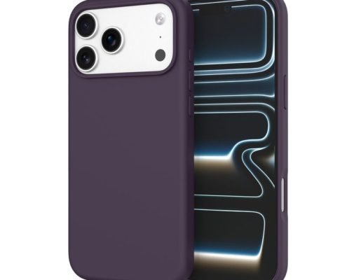 sj12-13-1-iphone-17-pro-max Custom Dark Purple silicone phone case for iPhone 17 Pro Max shown from front and back