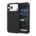 Custom Black silicone phone case for iPhone 17 Pro Max shown from front and back