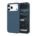 Custom Navy Blue silicone phone case for iPhone 17 Pro Max shown from front and back