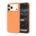 Custom Orange silicone phone case for iPhone 17 Pro Max shown from front and back