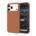 Custom Brown silicone phone case for iPhone 17 Pro Max shown from front and back