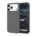 Custom Gray silicone phone case for iPhone 17 Pro Max shown from front and back
