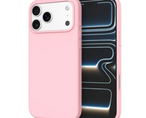 sj12-6-1-iphone-17-pro-max Custom Pink silicone phone case for iPhone 17 Pro Max shown from front and back