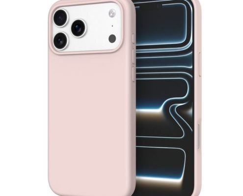 sj12-8-1-iphone-17-pro-max Custom Rose Beige silicone phone case for iPhone 17 Pro Max shown from front and back