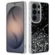 Custom black glitter phone case for Samsung Galaxy S26 Ultra shown from front and back