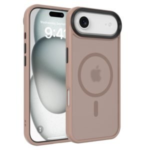 Custom rose gold magnetic matte phone case for iPhone Air, front and back view