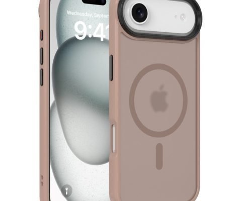Custom rose gold magnetic matte phone case for iPhone Air, front and back view