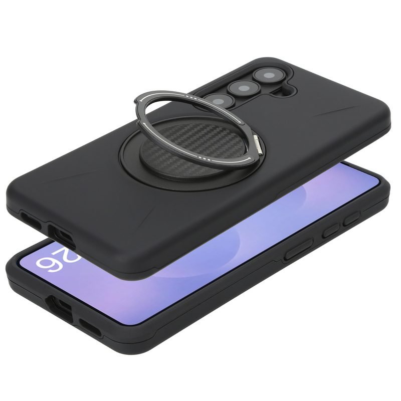 Custom Ring Stand Phone Case for Samsung Galaxy S26 with Raised Edge Drop Protection