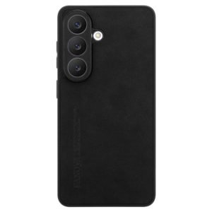 sj19-13-custom-leather-wrapped-phone-case-for-samsung-galaxy-s26-black-back-view Custom Leather Wrapped Phone Case for Samsung Galaxy S26 in Black Back View