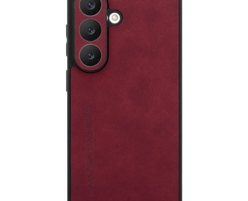 sj19-4-custom-leather-wrapped-phone-case-for-samsung-galaxy-s26-red-back-view Custom Leather Wrapped Phone Case for Samsung Galaxy S26 in Red Back View