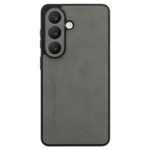 sj19-7-custom-leather-wrapped-phone-case-for-samsung-galaxy-s26-gray-back-view Custom Leather Wrapped Phone Case for Samsung Galaxy S26 in Gray Back View