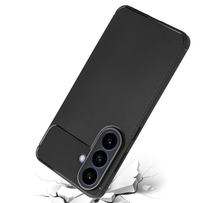 sj20-4-custom-carbon-fiber-tpu-phone-case-for-samsung-galaxy-s26-black-drop-protection Custom Carbon Fiber TPU Phone Case for Samsung Galaxy S26 with Drop Protection