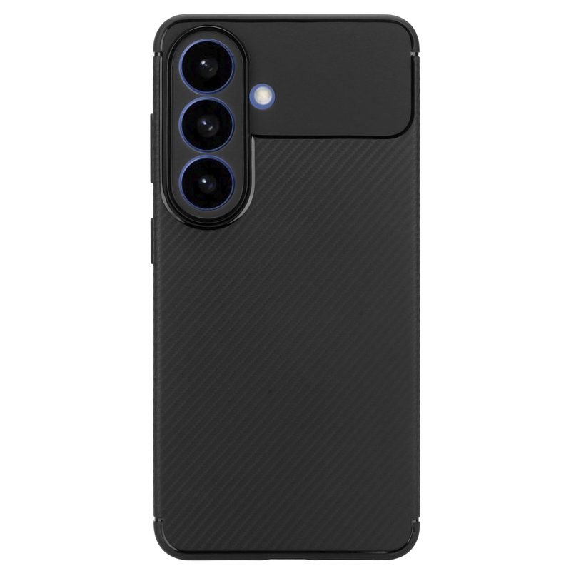 sj20-6-custom-carbon-fiber-tpu-phone-case-for-samsung-galaxy-s26-black-back-view Custom Carbon Fiber TPU Phone Case for Samsung Galaxy S26 in Black Back View