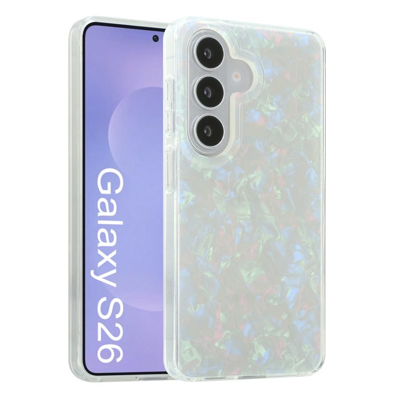 Custom Holographic TPU Phone Case for Samsung Galaxy S26 in Clear Front and Back View
