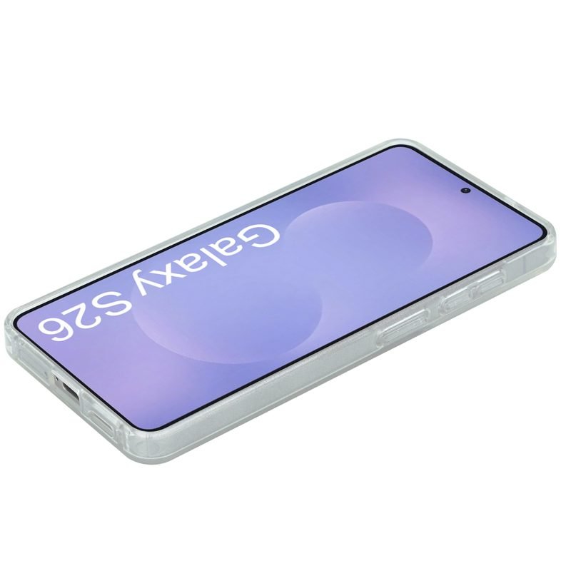 sj22-2-2-custom-holographic-tpu-phone-case-for-samsung-galaxy-s26-clear-front-angle-view Custom Holographic TPU Phone Case for Samsung Galaxy S26 in Clear Front Angle View