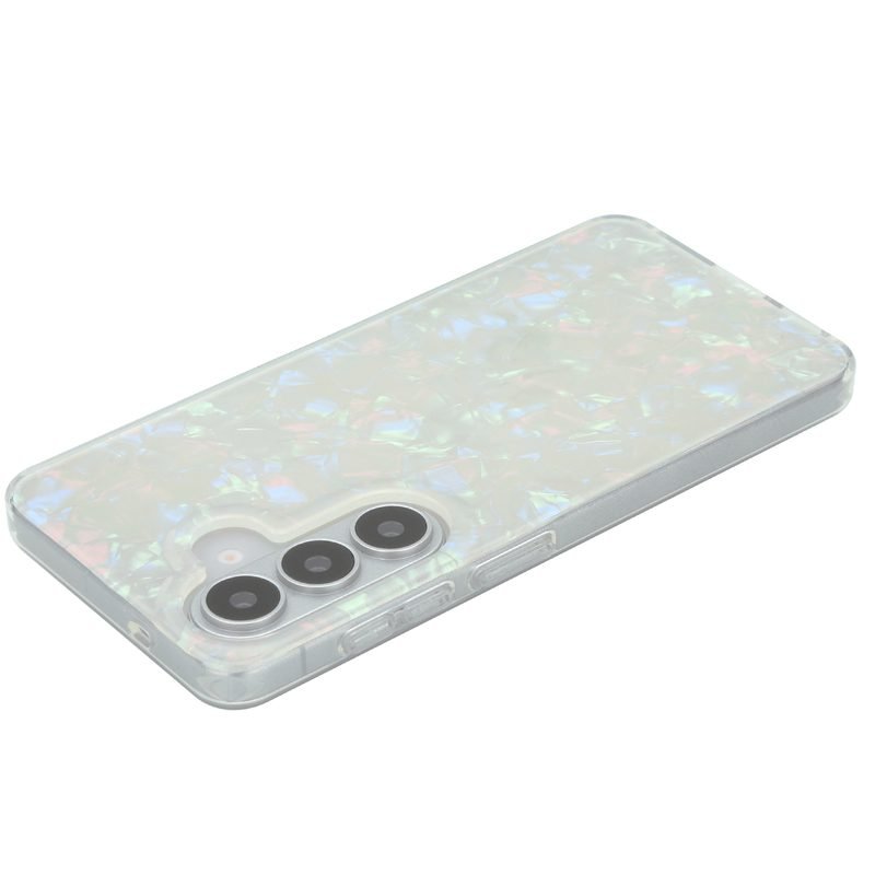 sj22-2-3-custom-holographic-tpu-phone-case-for-samsung-galaxy-s26-iridescent-rear-angle-view Custom Holographic TPU Phone Case for Samsung Galaxy S26 in Iridescent Rear Angle View