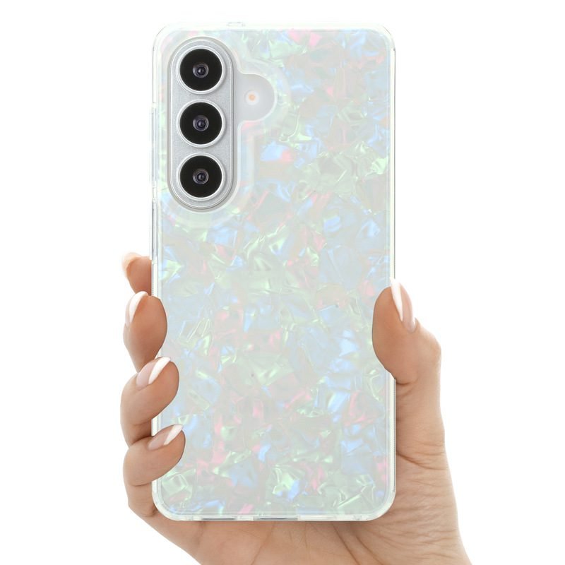 sj22-2-5-custom-holographic-tpu-phone-case-for-samsung-galaxy-s26-iridescent-handheld-view Custom Holographic TPU Phone Case for Samsung Galaxy S26 in Iridescent Handheld View
