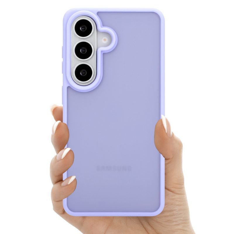 sj22-5-custom-matte-tpu-phone-case-for-samsung-galaxy-s26-lavender-handheld-view Custom Matte TPU Phone Case for Samsung Galaxy S26 in Lavender Handheld View